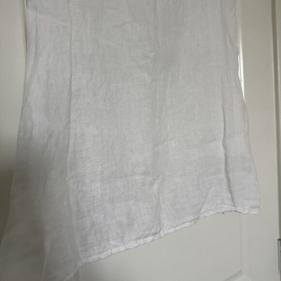 Gigi Moda 100% linen white tank top summer spring Large - Picture 13 of 15